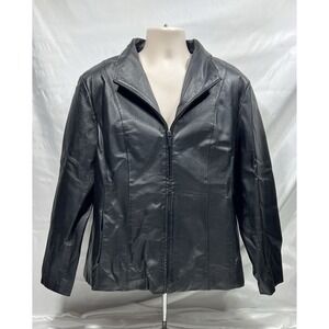 East 5th Women's Leather Jacket‎ Black Size XL